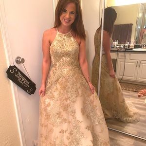 Gold Wedding Dress Size 4